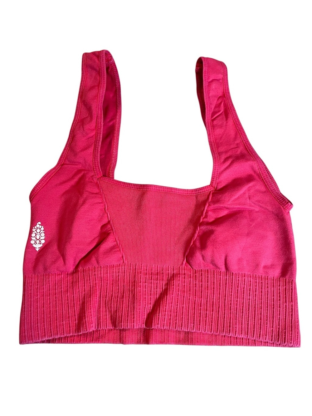 NEW Free People Movement "Good Karma" ribbed sports top in bright pink
XS Small